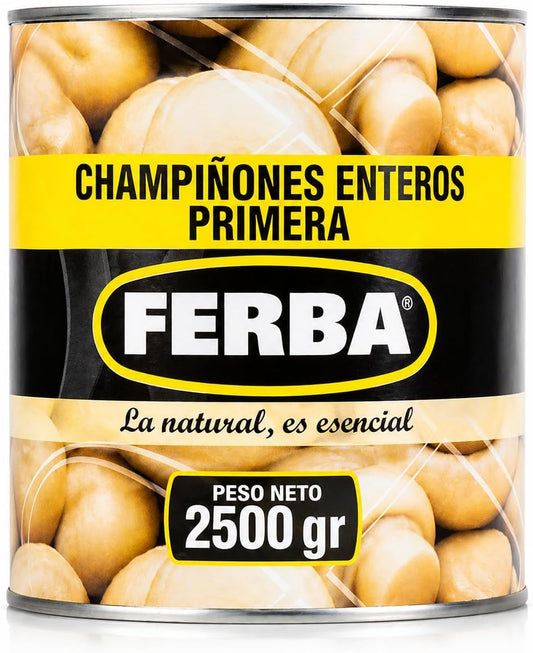 Champiñón laminado 2500g hongos conserva cocina profesional hostelería Golominas