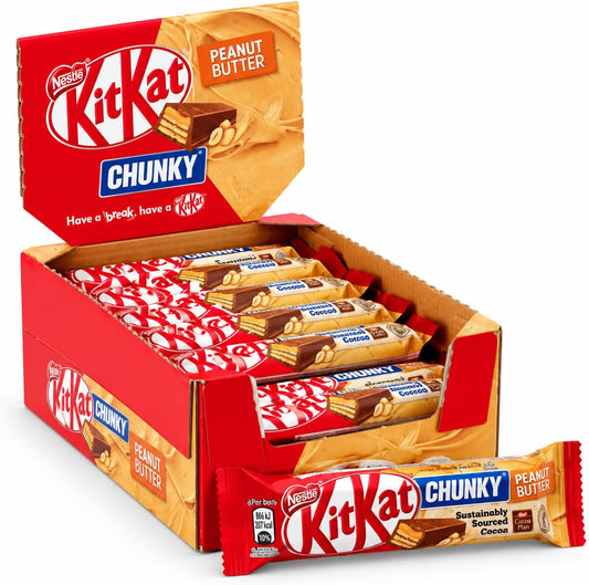 KitKat Chunky Peanut Butter 42 g – Caja de 24 Barritas