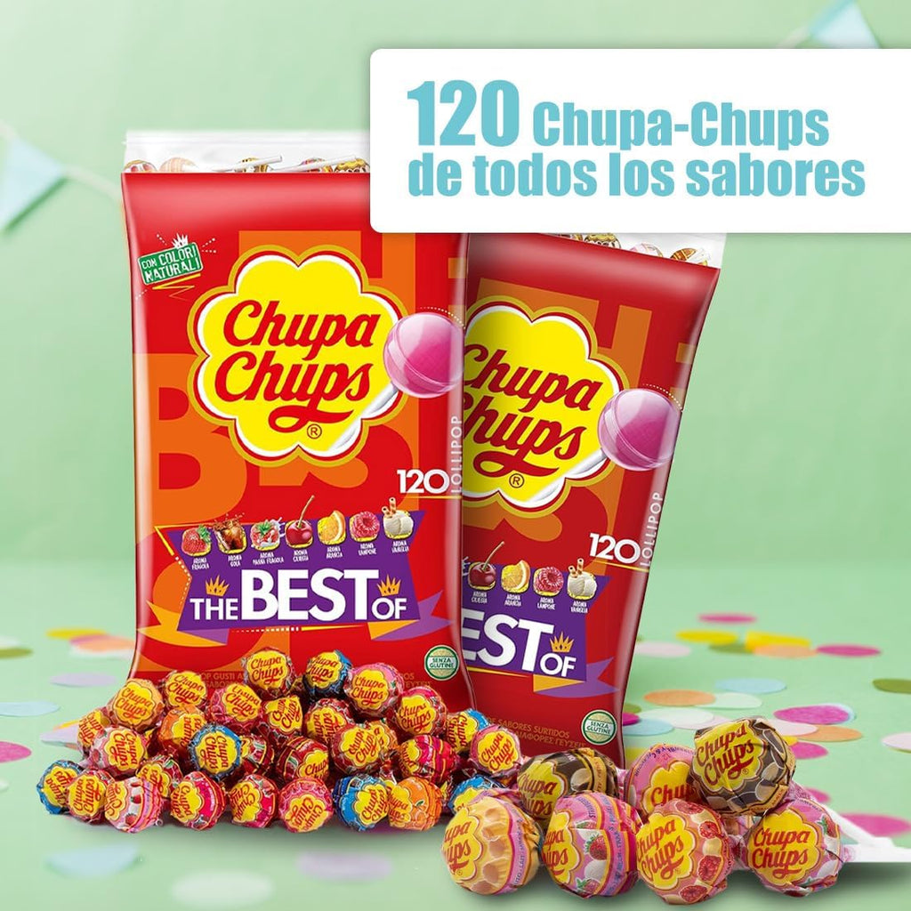 Chupa Chups Piruletas Surtidas – Pack 2 Bolsas x 120 unidades