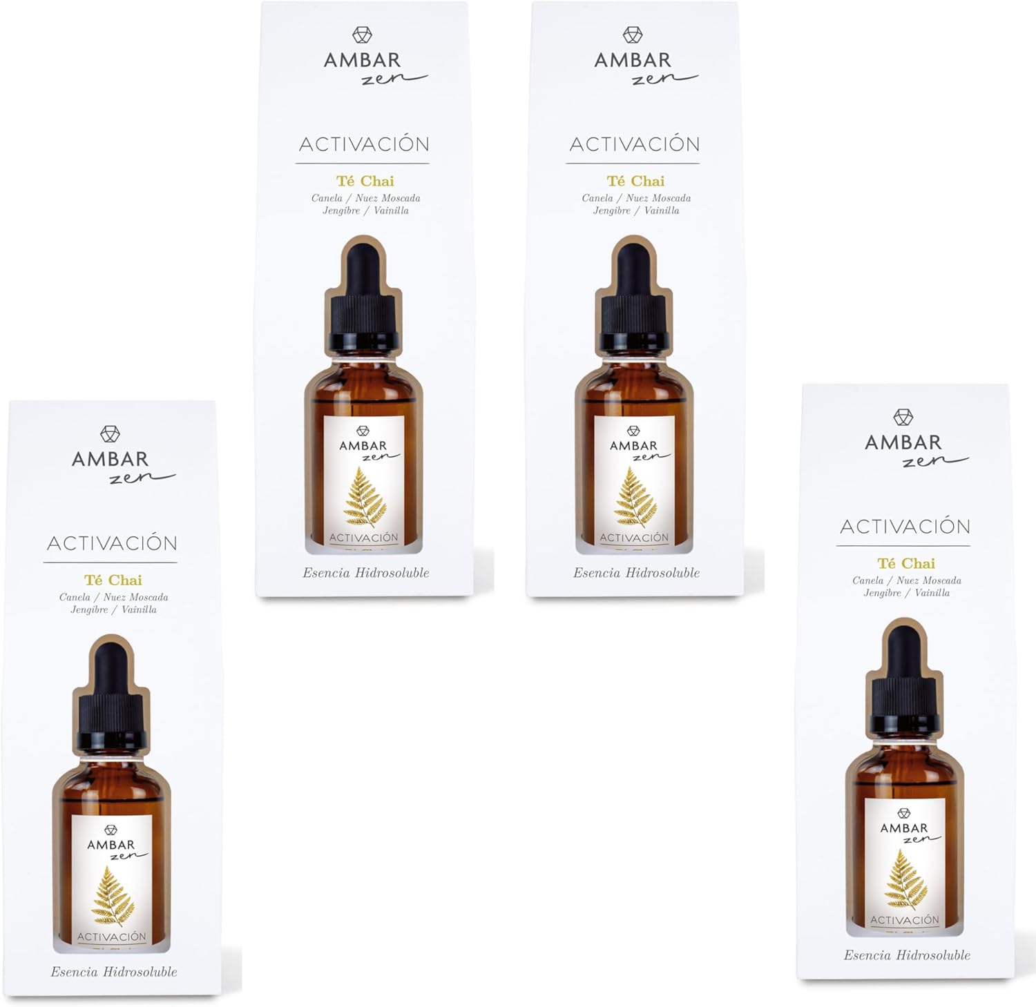 Esencia Hidrosoluble te chai  50 ml pack de 4