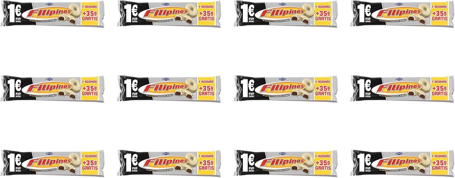 Filipinos Chocolate Blanco 135g * 12 paquetes