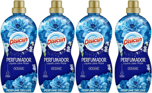 Disiclin Oceanic Perfumador de Ropa – Pack de 4 Botellas, hasta 144 Lavados