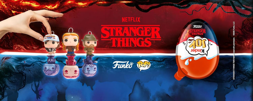 4X Paquete de 3 para Kinder Joy Edición Stranger Things, paquete de 4 con 3 huevos sorpresa cada uno, edición especial de Netflix, 60 g