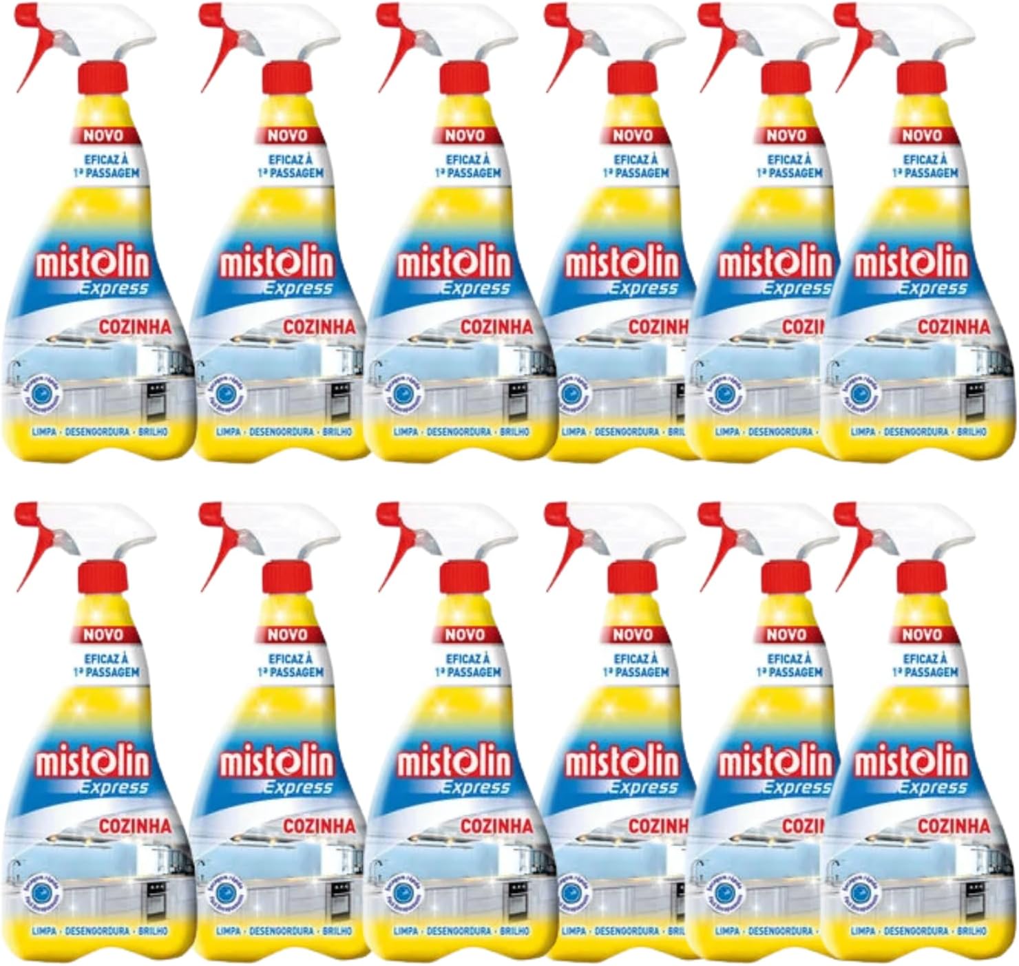Mistolin Express Cocina – Pack de 12 desengrasatante