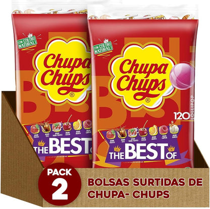 Chupa Chups Piruletas Surtidas – Pack 2 Bolsas x 120 unidades