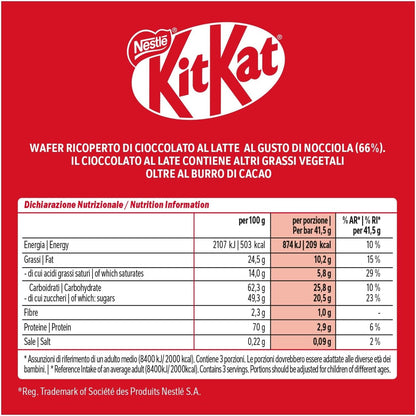 KitKat Hazelnut – Wafer con Chocolate y Avellanas 24x41,5g