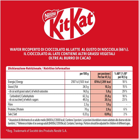 KitKat Hazelnut – Wafer con Chocolate y Avellanas 24x41,5g