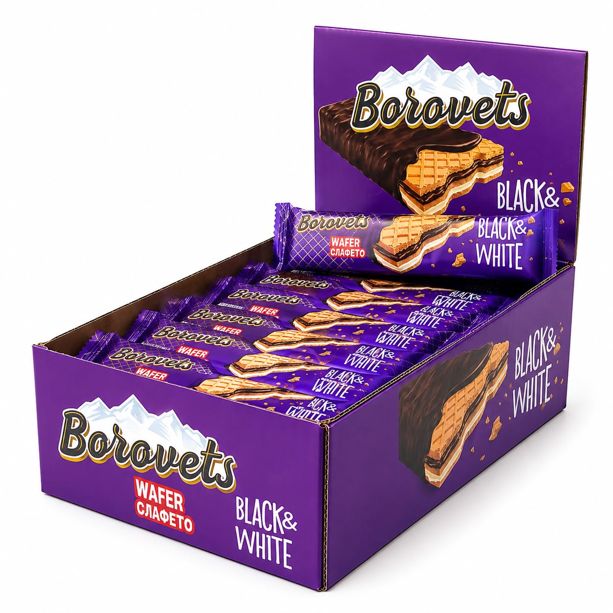 Borovets Black & White pack 36 barquillos de 30 g
