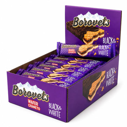 Borovets Black & White pack 36 barquillos de 30 g