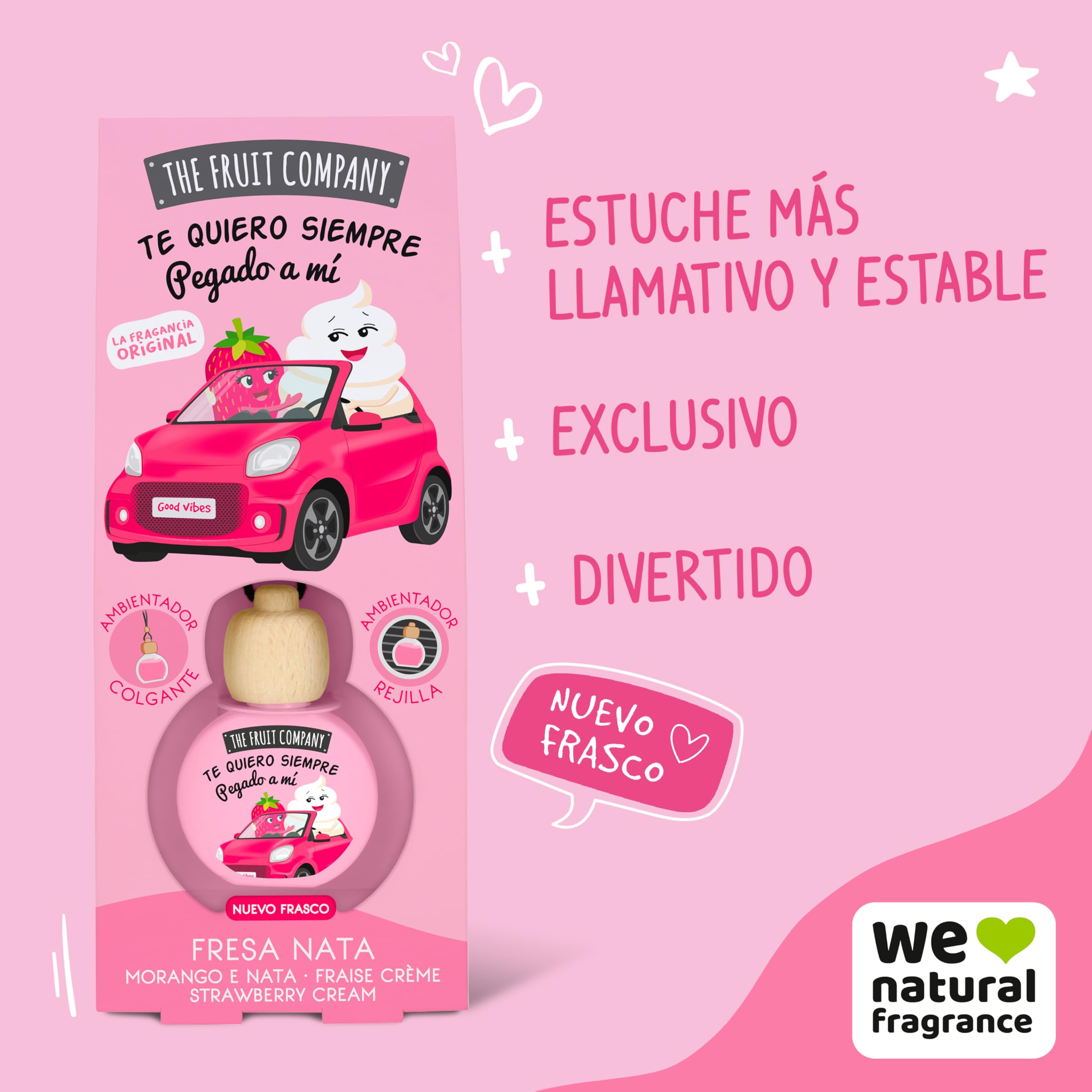 The Fruit Company - ambiebtador de coche  Pack de 4 unidades