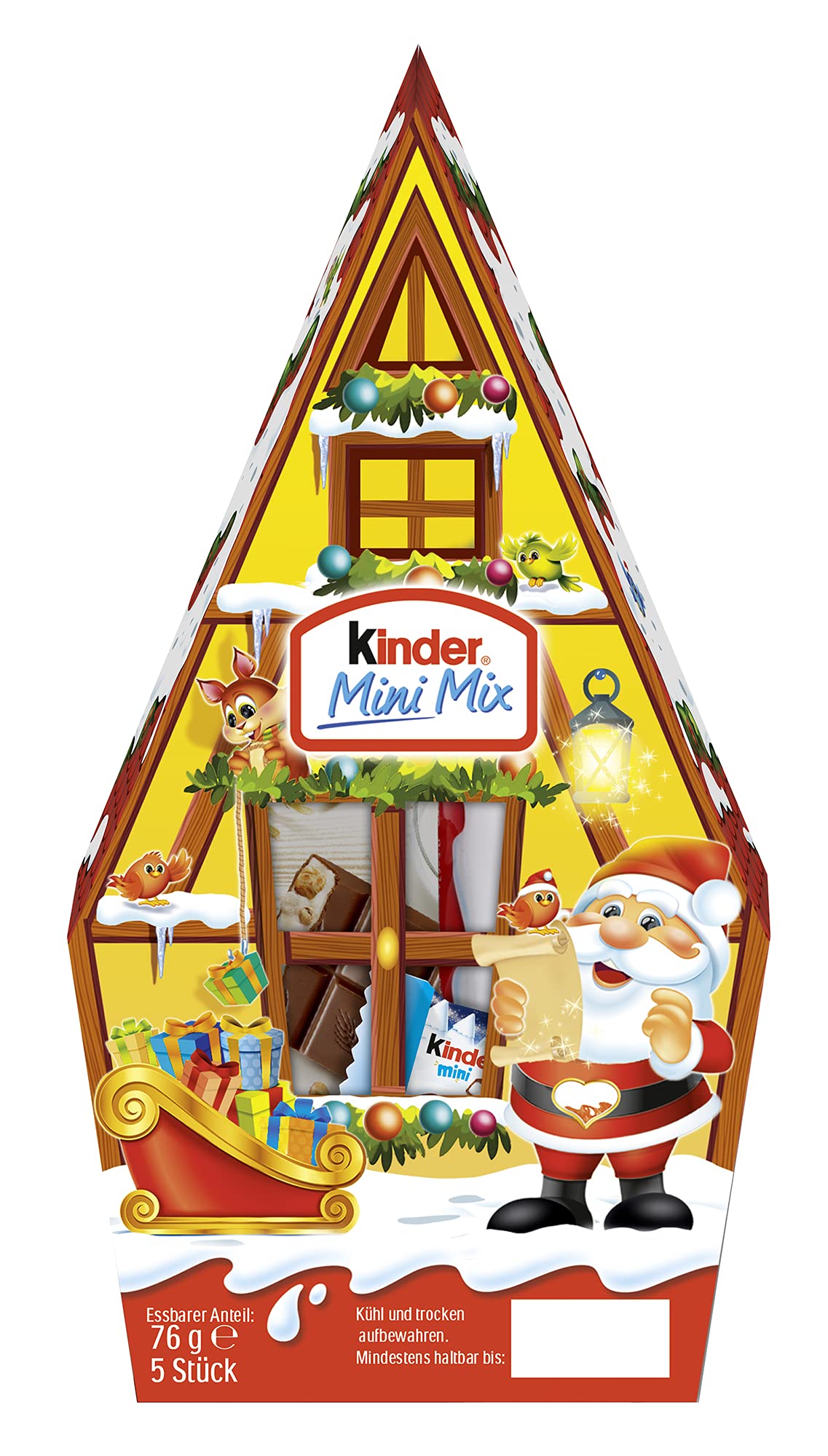 Kinder Mini Mix Casita de Navidad – 76 g (Modelo Surtido)