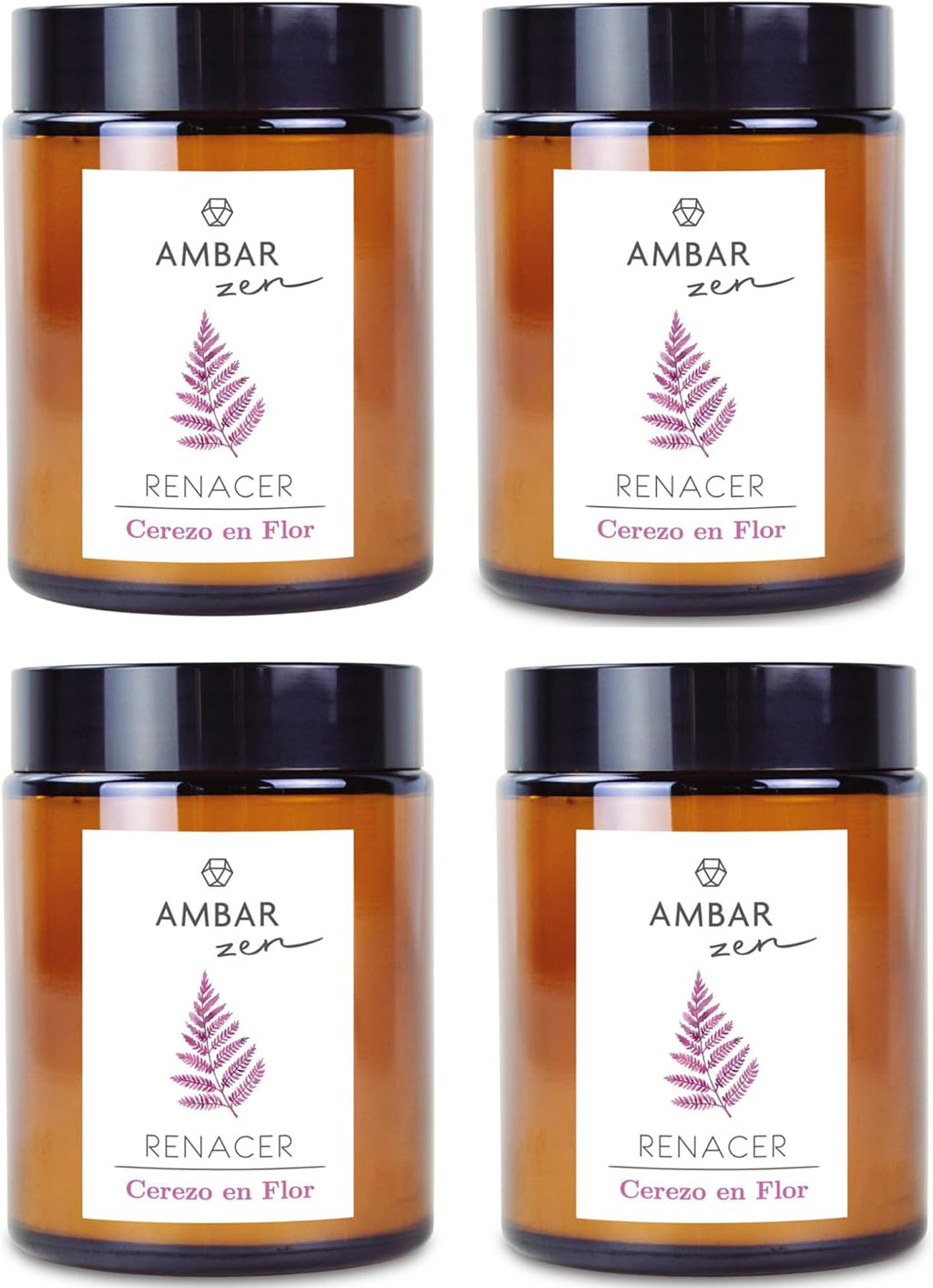 Vela Perfumada Cerezo en Flor 125g Ámbar Zen RENOVACIÓN