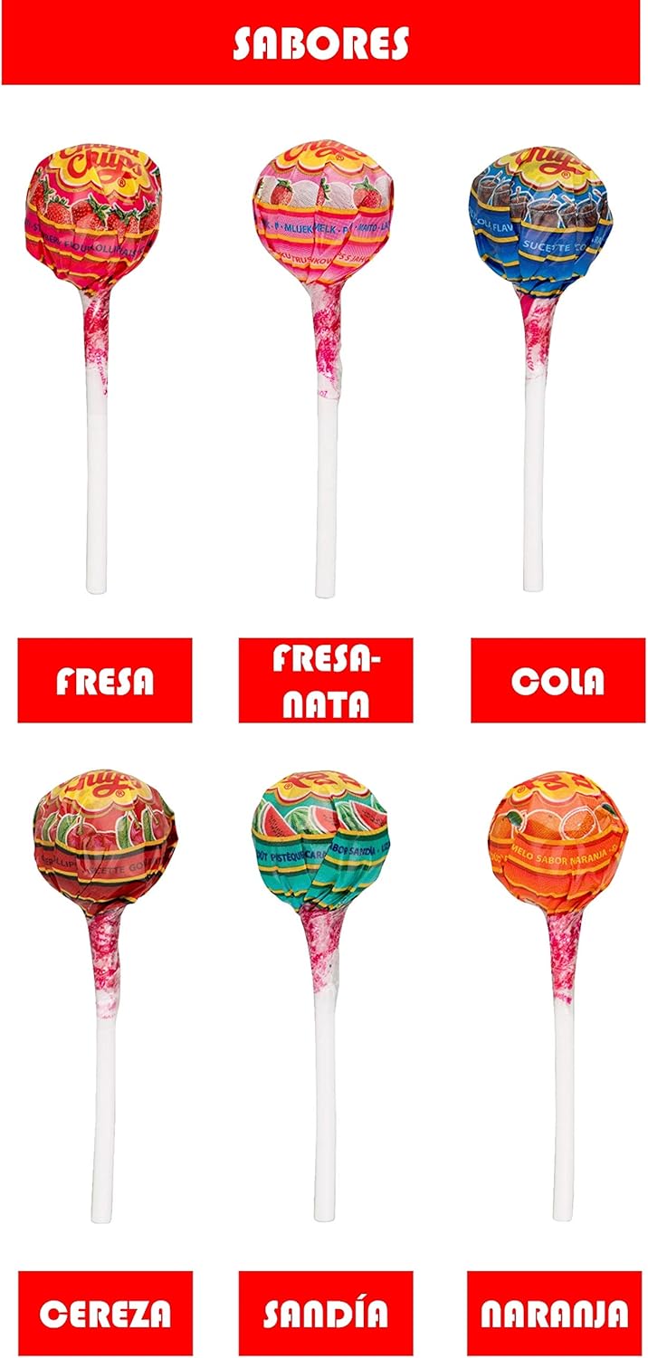 Chupa Chups Original – Tubo Icon Pack 100 Unidades (12 g cada uno)