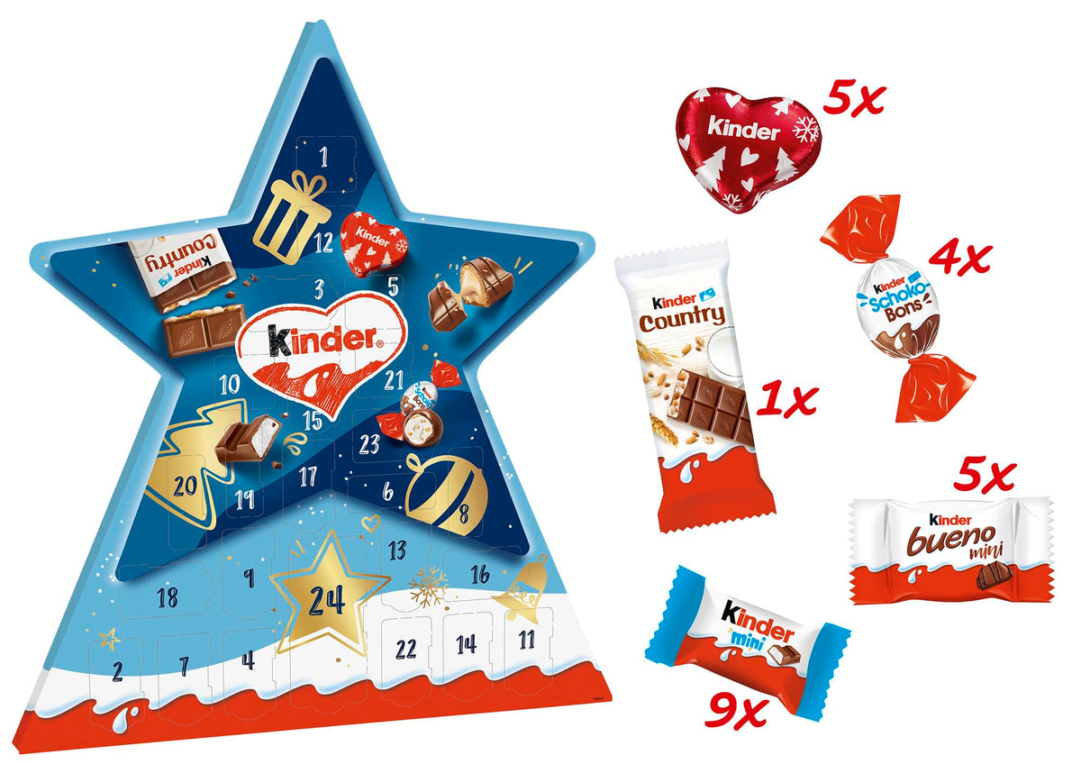 Calendario de Adviento Kinder La Estrella – 149 g