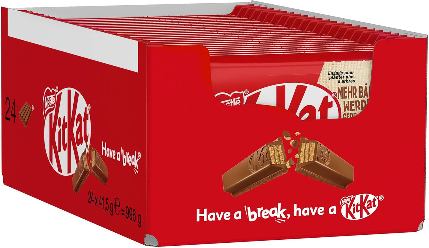 Kit Kat Classic chocolate pack 24x45g barritas wafer chocolate con leche Golominas
