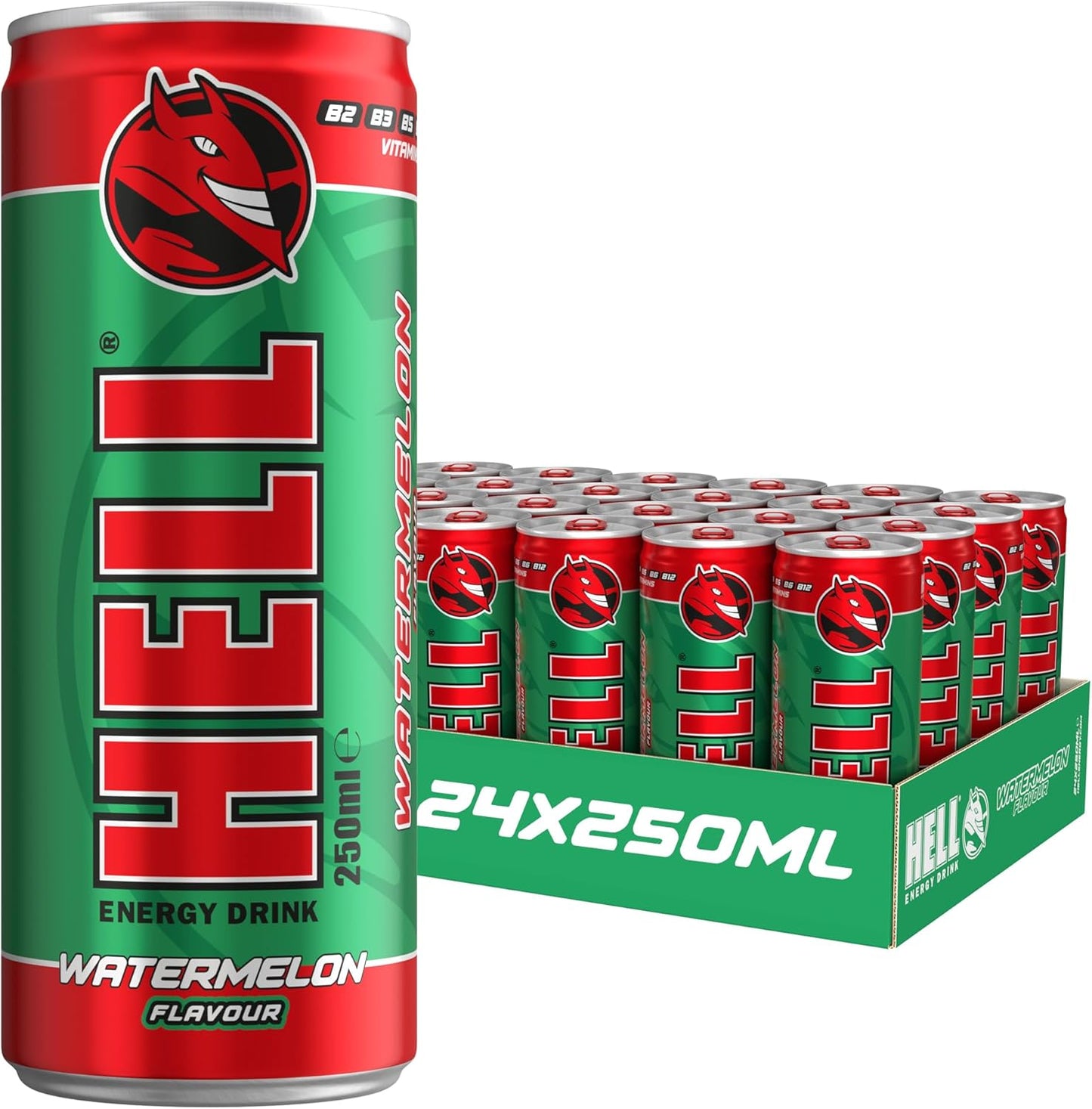 Hell Energy Watermelon lata 250ml bebida energética sabor sandía Golominas