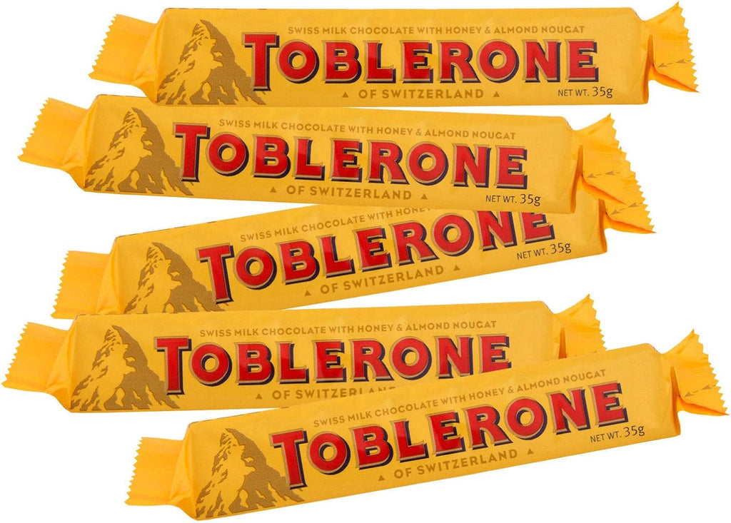 TOBLERONE 24 barras de chocolate con leche suizo , 24 x 35 g