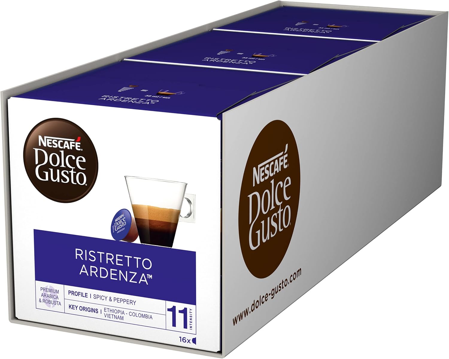 Nescafé Dolce Gusto Ristretto Ardenza – 48 cápsulas (Pack 3x16)