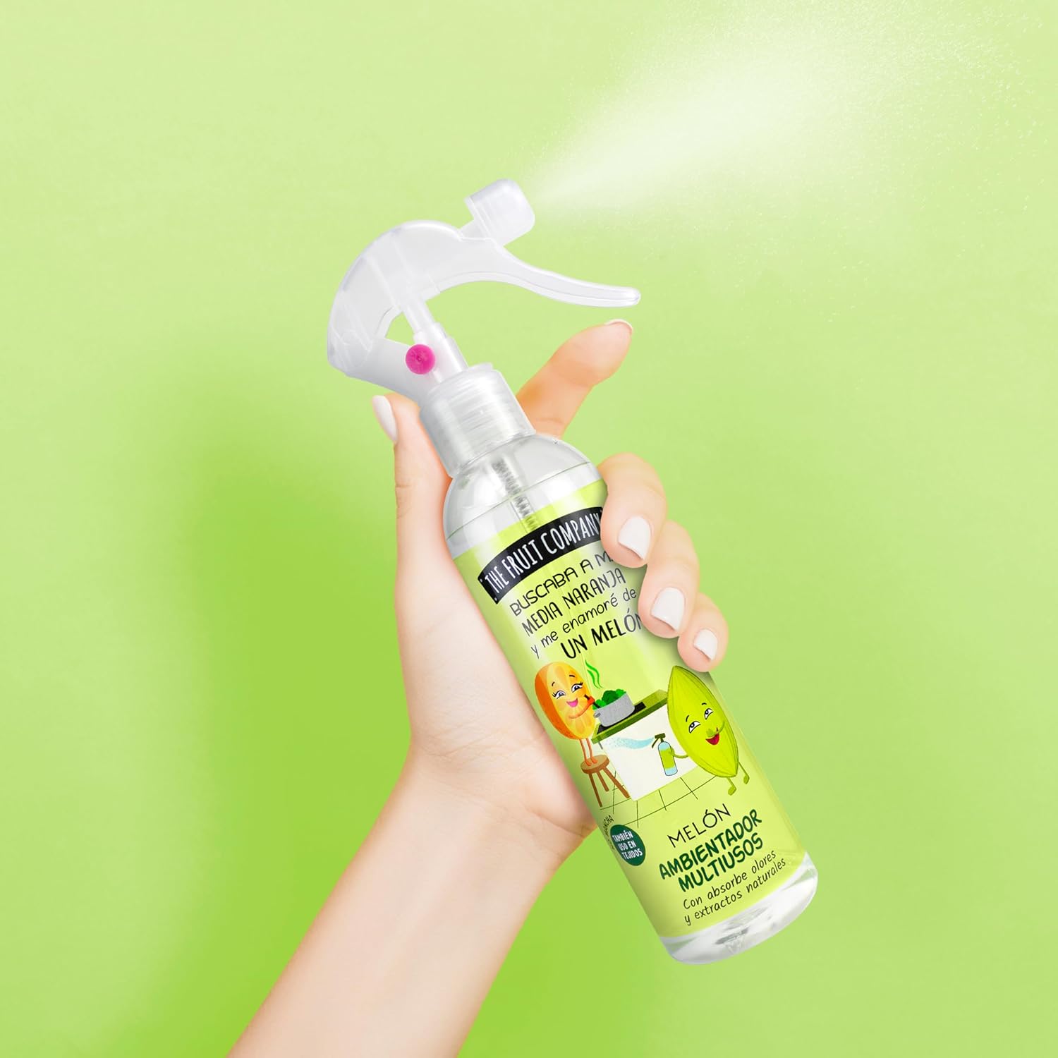 The Fruit Company - Ambientador Spray, Melón, Pack de 4 Unidades de 250ml