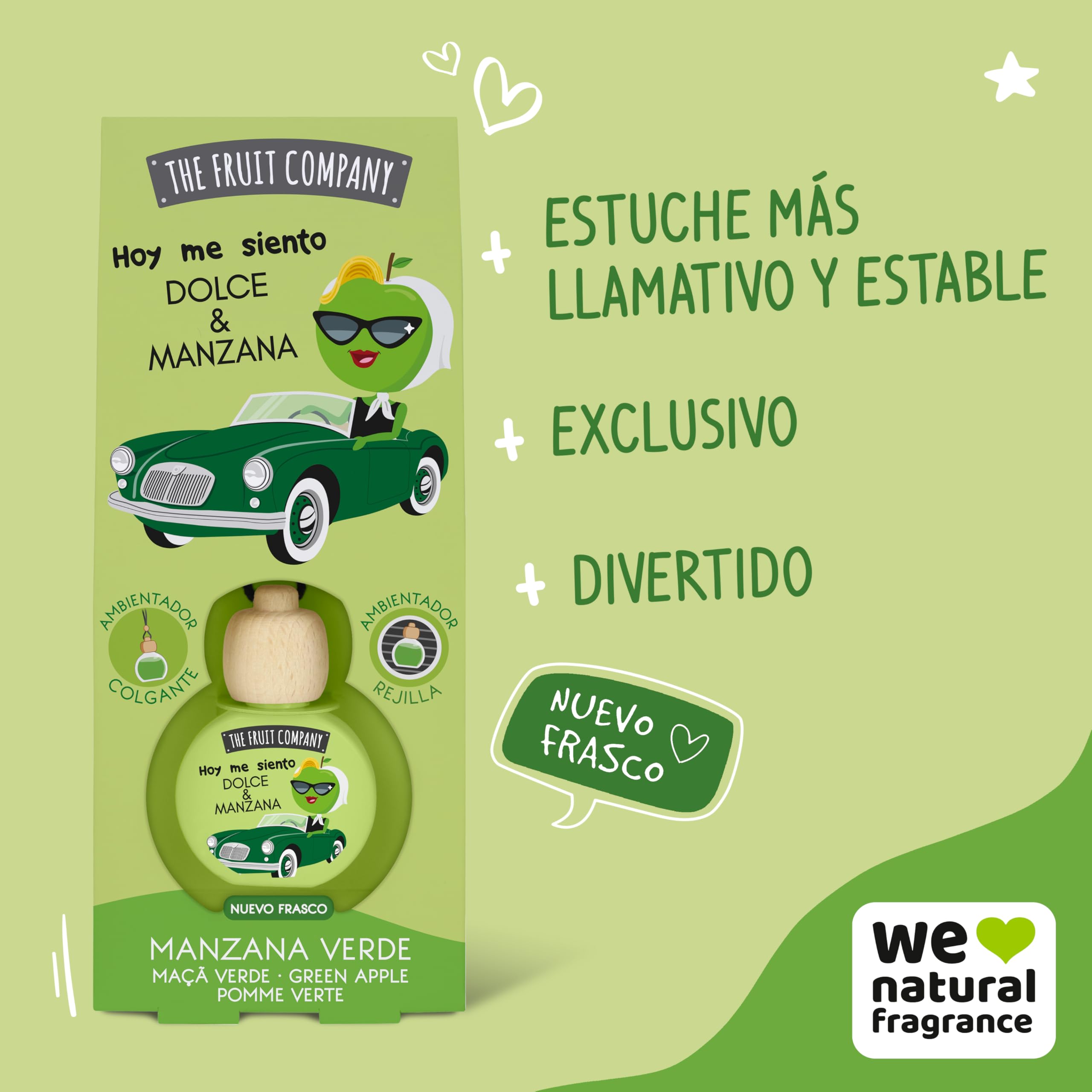 The Fruit Company - ambiebtador de coche  Pack de 4 unidades