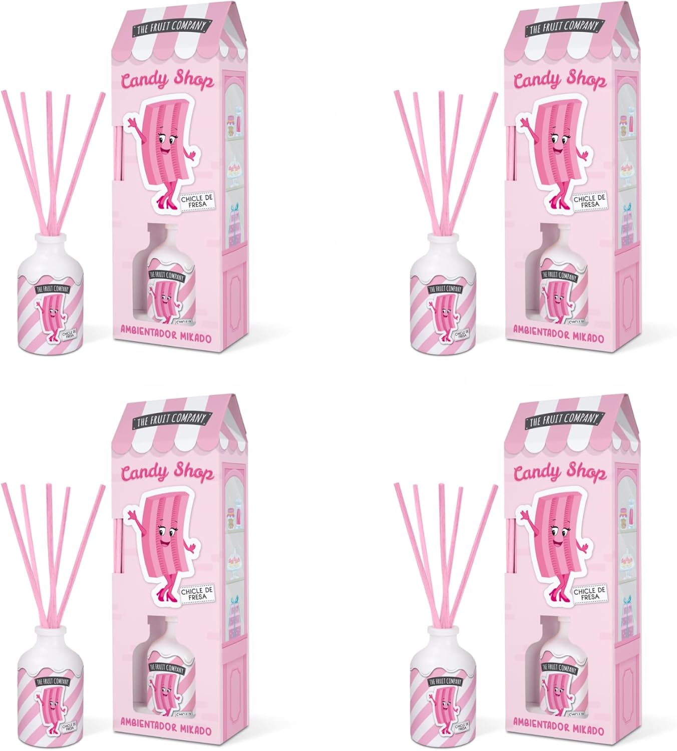 The Fruit Company Mikado Chicle de Fresa Pack 4 uds