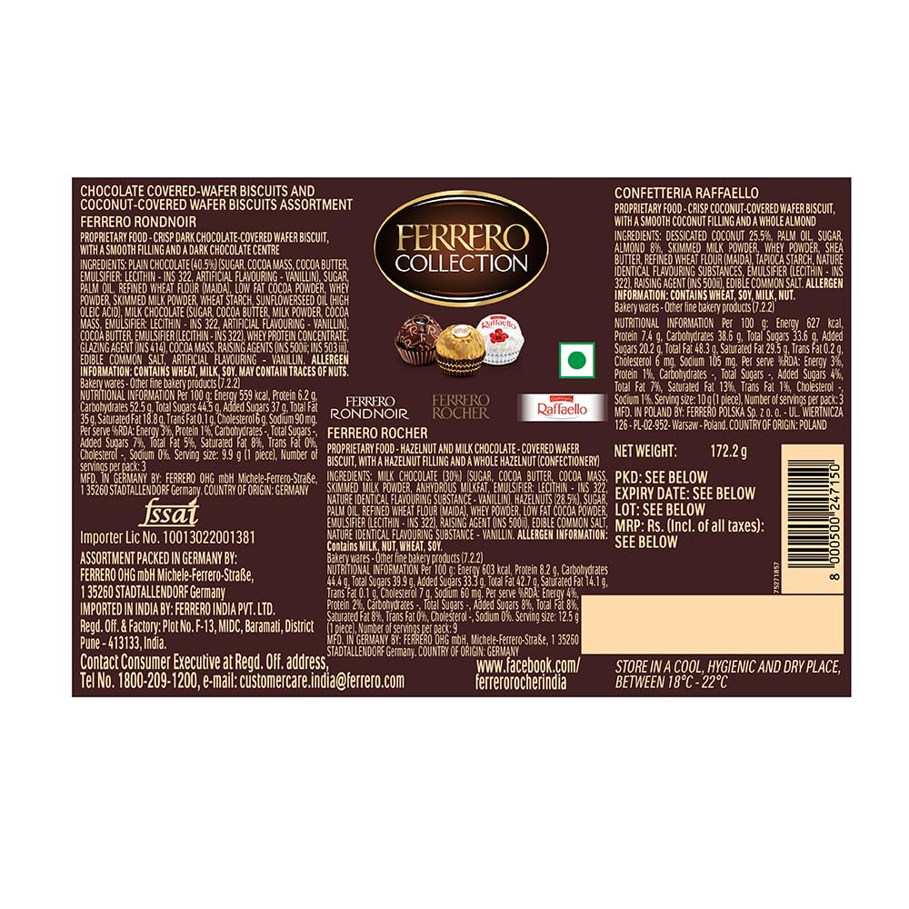 Ferrero Collection T15 – 15 Bombones Surtidos, 172 g