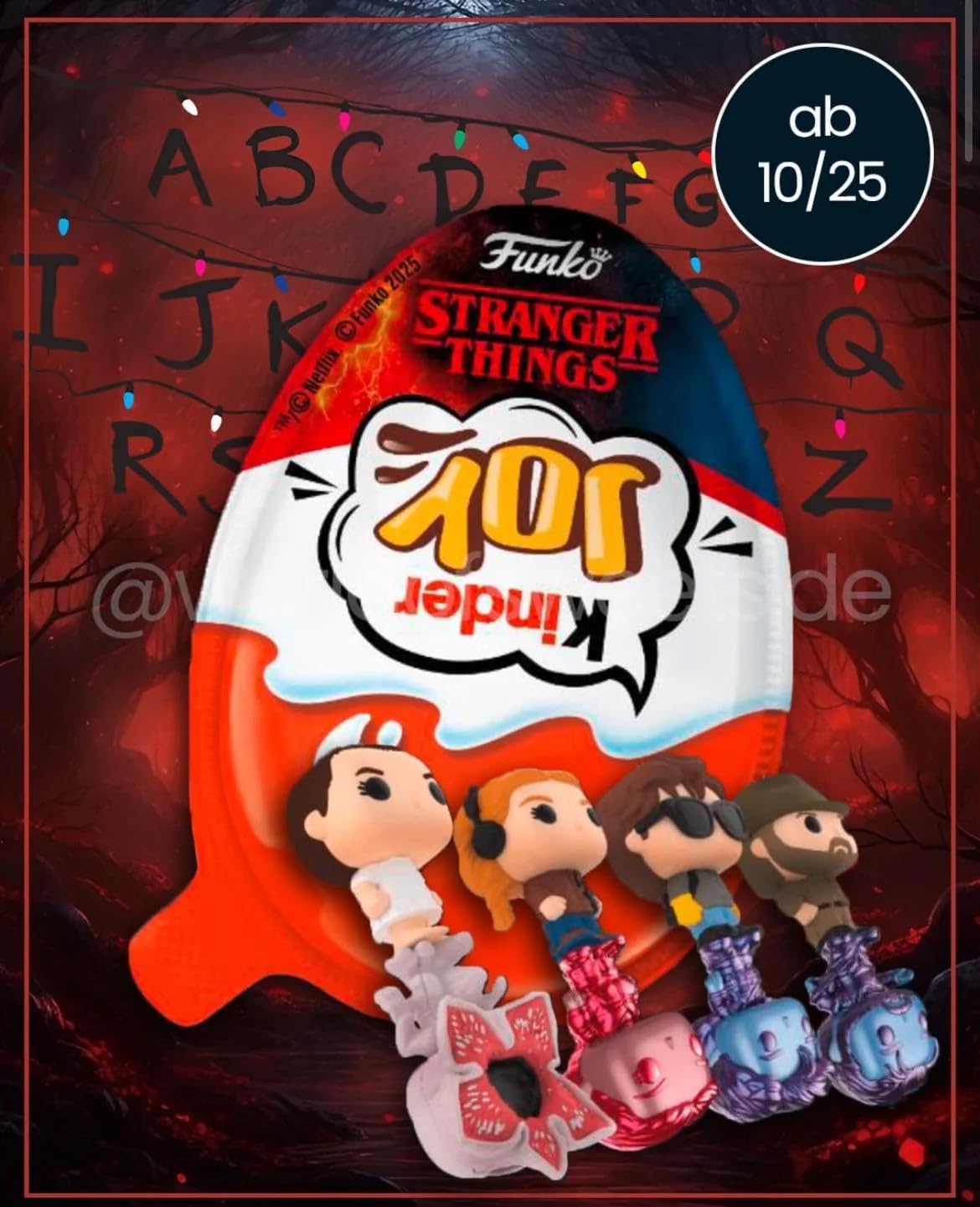 4X Paquete de 3 para Kinder Joy Edición Stranger Things, paquete de 4 con 3 huevos sorpresa cada uno, edición especial de Netflix, 60 g