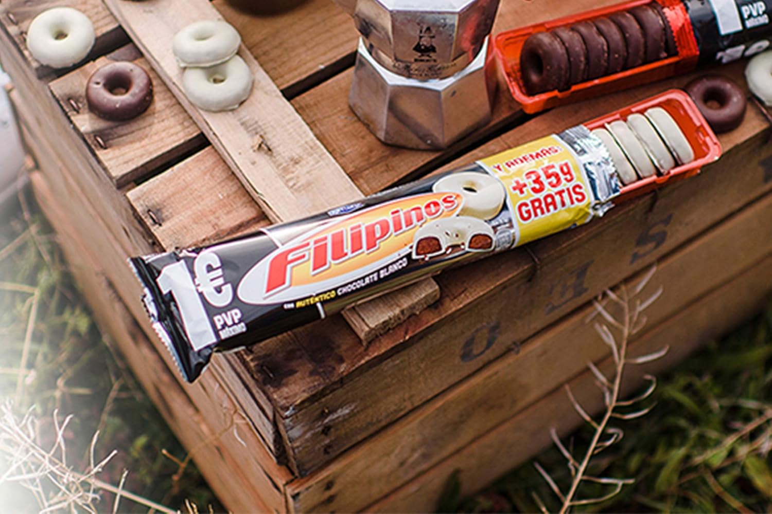 Filipinos Chocolate Blanco 135g * 12 paquetes