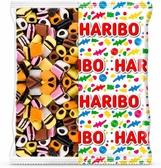 Haribo Konfekt 1 kg | Surtido de Regaliz Dulce y Golosinas Rellenas de Colores | Bolsa Ahorro para Fiestas y Hostelería