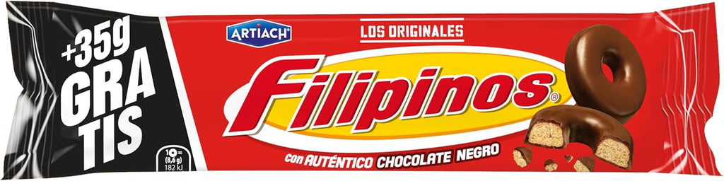 Galletas Filipinos Choco Negro- 93gr + 35gr GRATIS x12
