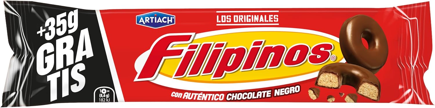 Galletas Filipinos Choco Negro- 93gr + 35gr GRATIS x12