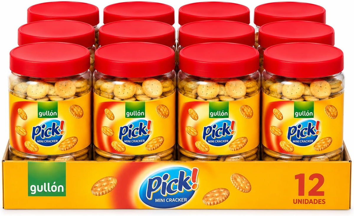 Gullón Pick! Mini Cracker 250g | Mini Crunchy Crackers | Light Snack for Sharing, Snacks and Lunch