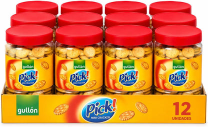 Gullón Pick! Mini Cracker 250g | Mini Crunchy Crackers | Light Snack for Sharing, Snacks and Lunch