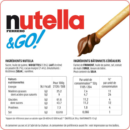 Nutella - Nut & Go - 12 piezas