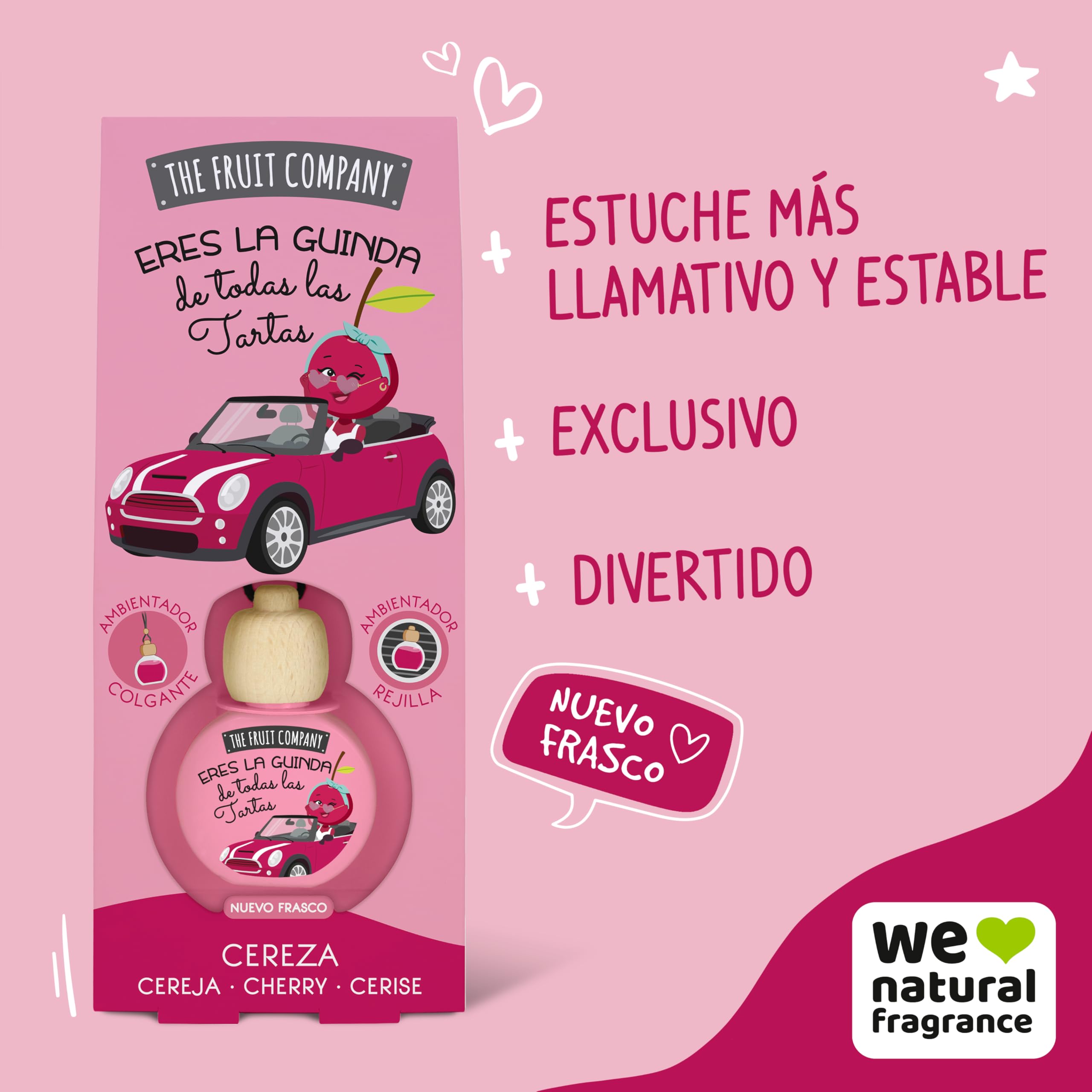 The Fruit Company - ambiebtador de coche  Pack de 4 unidades