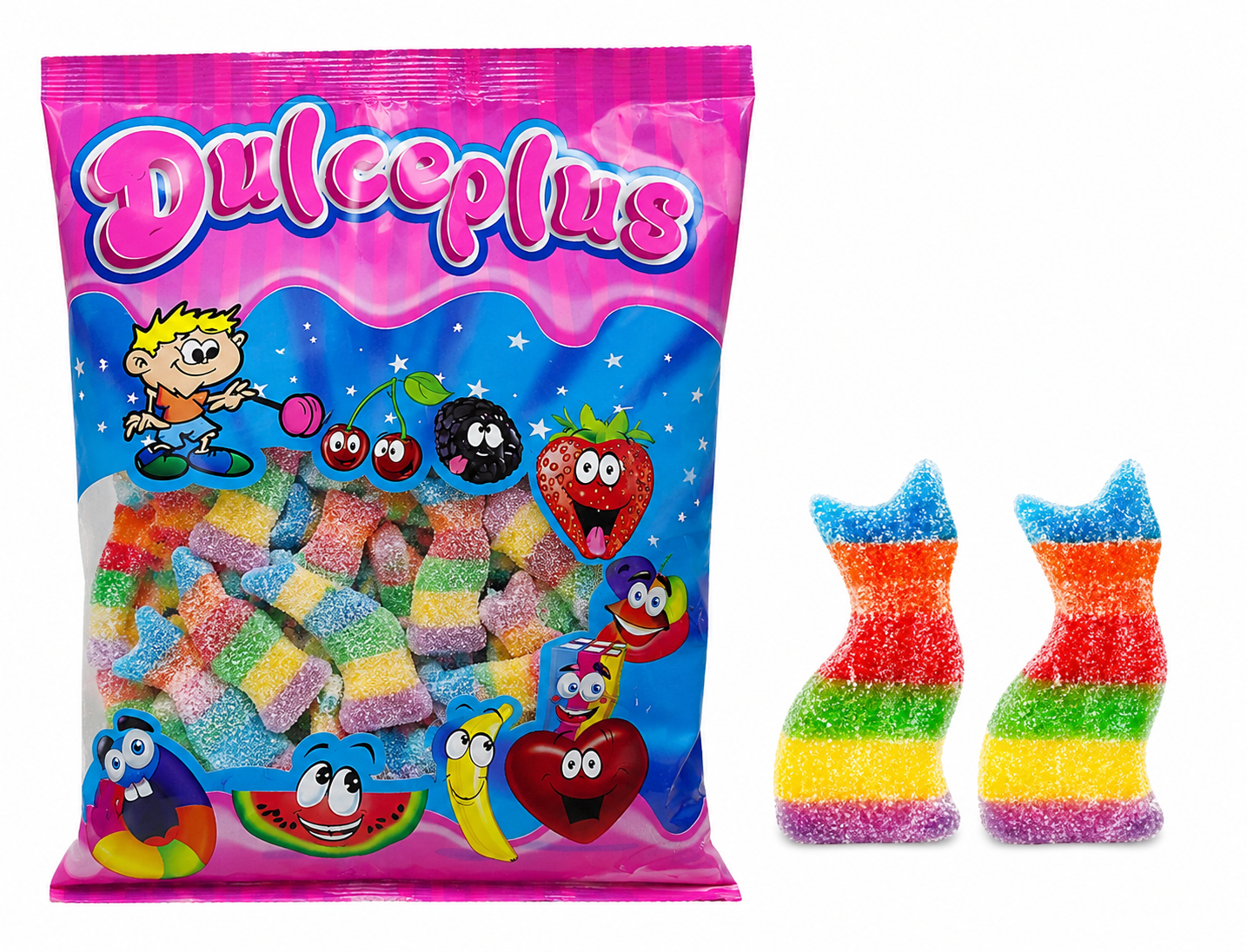 DULCEPLUS Gatos Arcoíris Pica 1 Kg