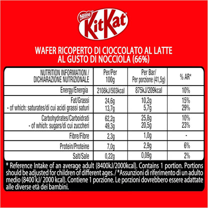 KitKat Hazelnut – Wafer con Chocolate y Avellanas 24x41,5g