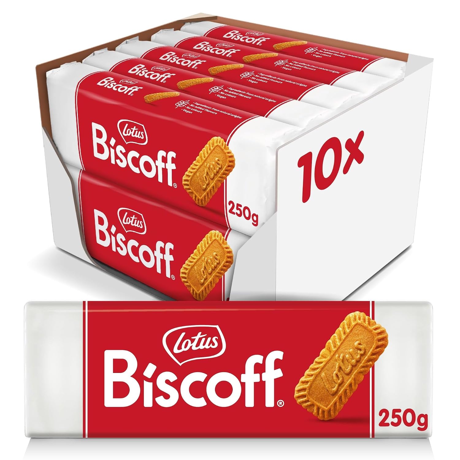 Lotus Biscoff galletas caramelizadas pack de 10 paquetes de 250 g