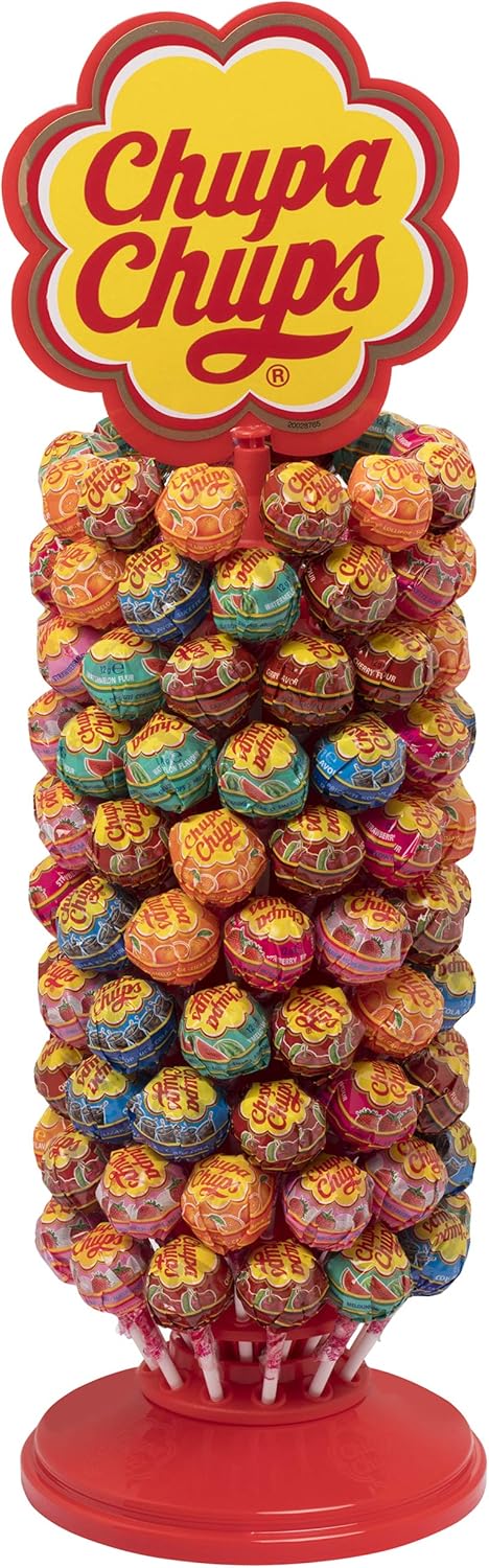 Chupa Chups Original, Caramelo con Palo de Sabores Variados, Rueda de 120 unidades de 12 gr. (Total 1.440 gr.)
