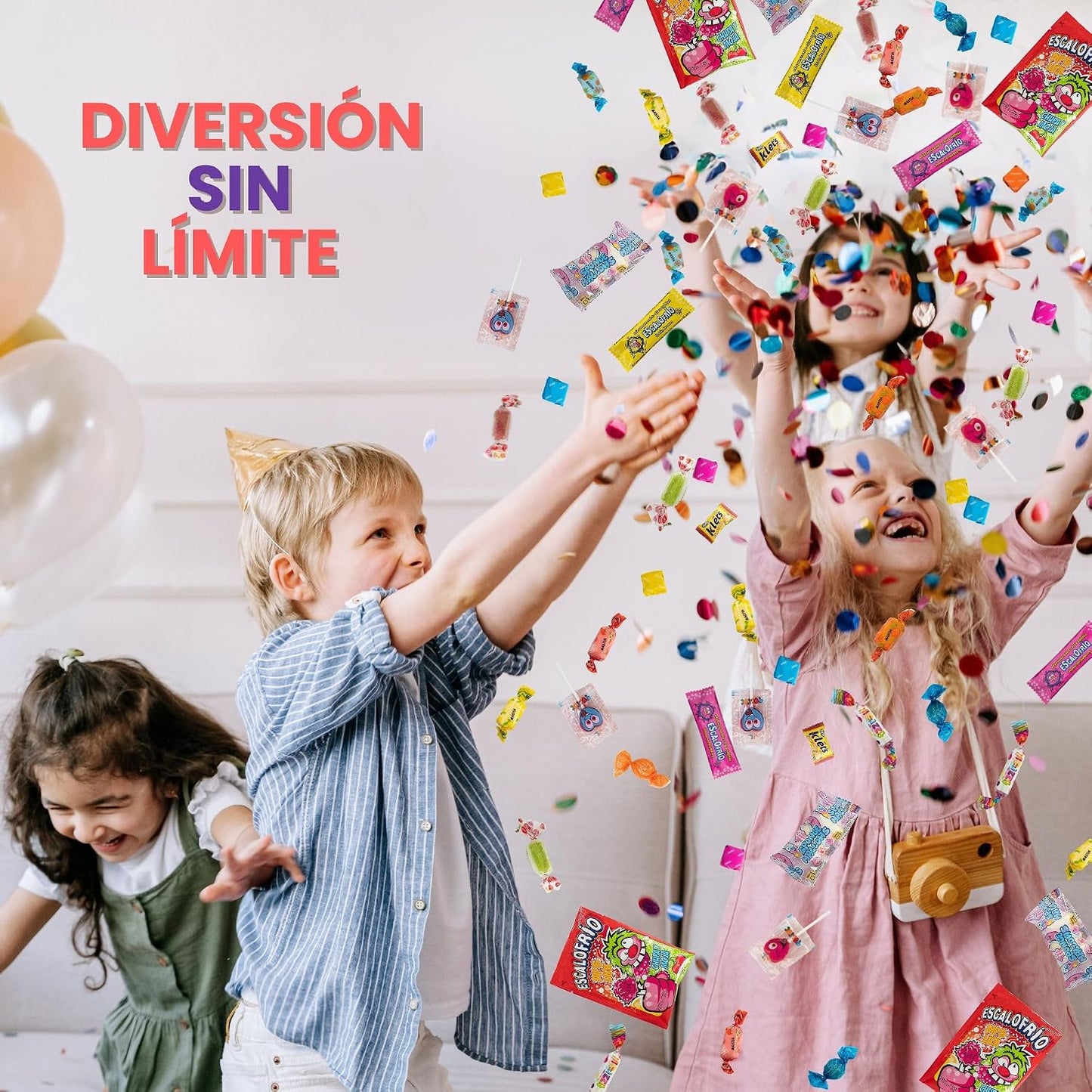 Mega Box de Chuches 300 Unidades con Escalofríos | Caja Surtida de Golosinas Sin Alérgenos | Mix de 10 Variedades para Fiestas, Piñatas, Halloween y Conos Dulces