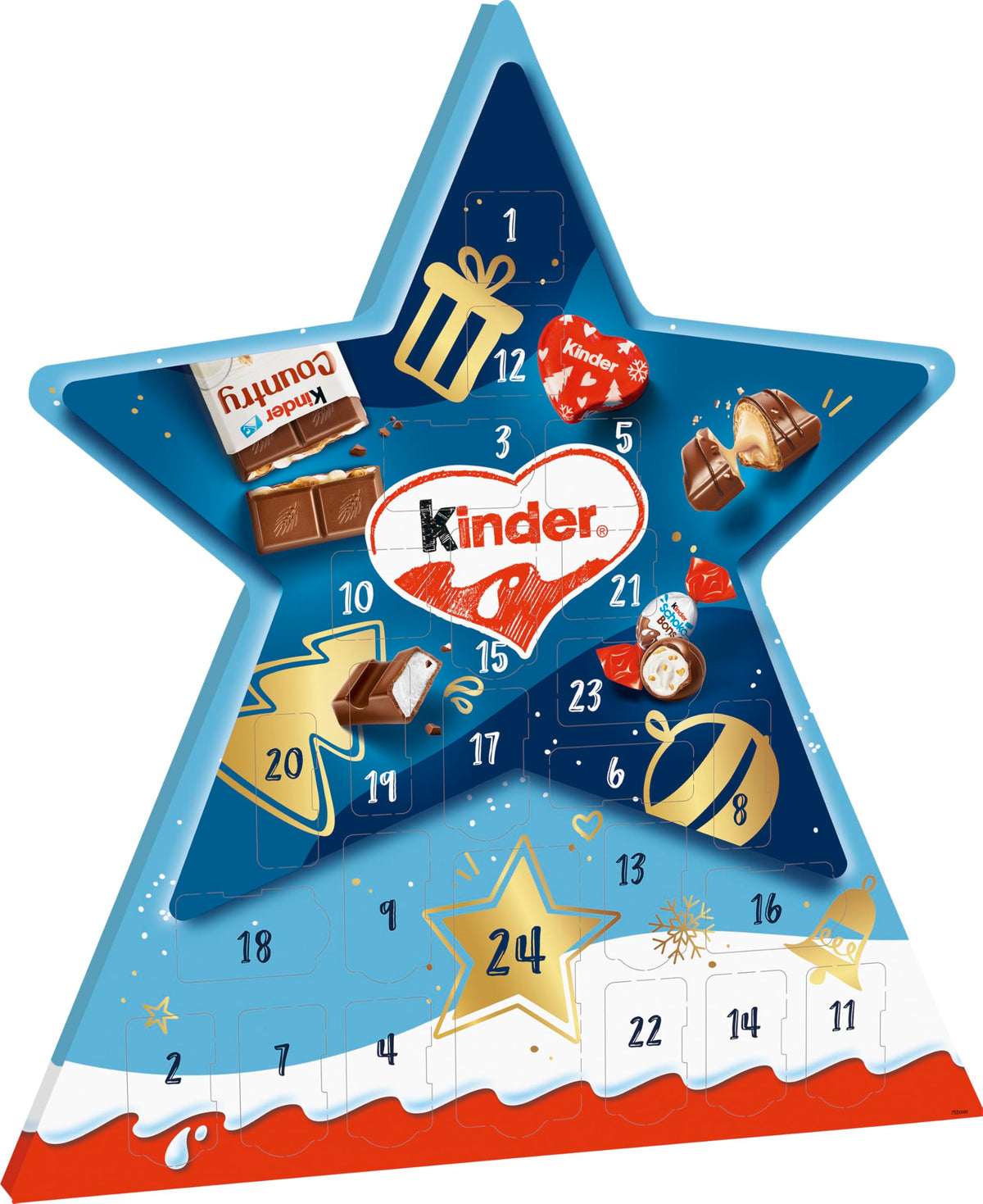 Calendario de Adviento Kinder La Estrella – 149 g