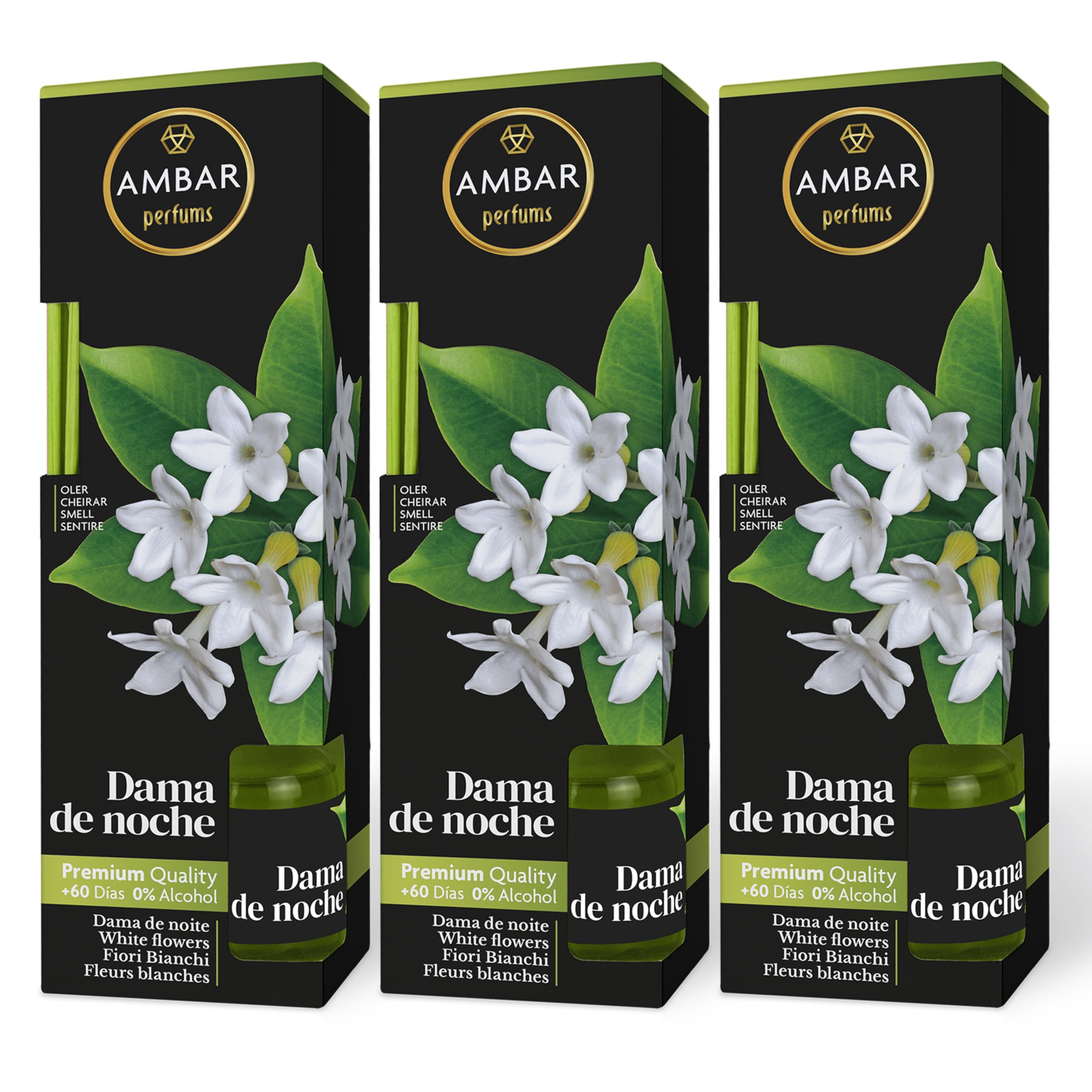 Ambar Perfums Ambientador Mikado Frutos Rojos. Ambientador de Varillas  (Pack 3 uds. x 45 ml)