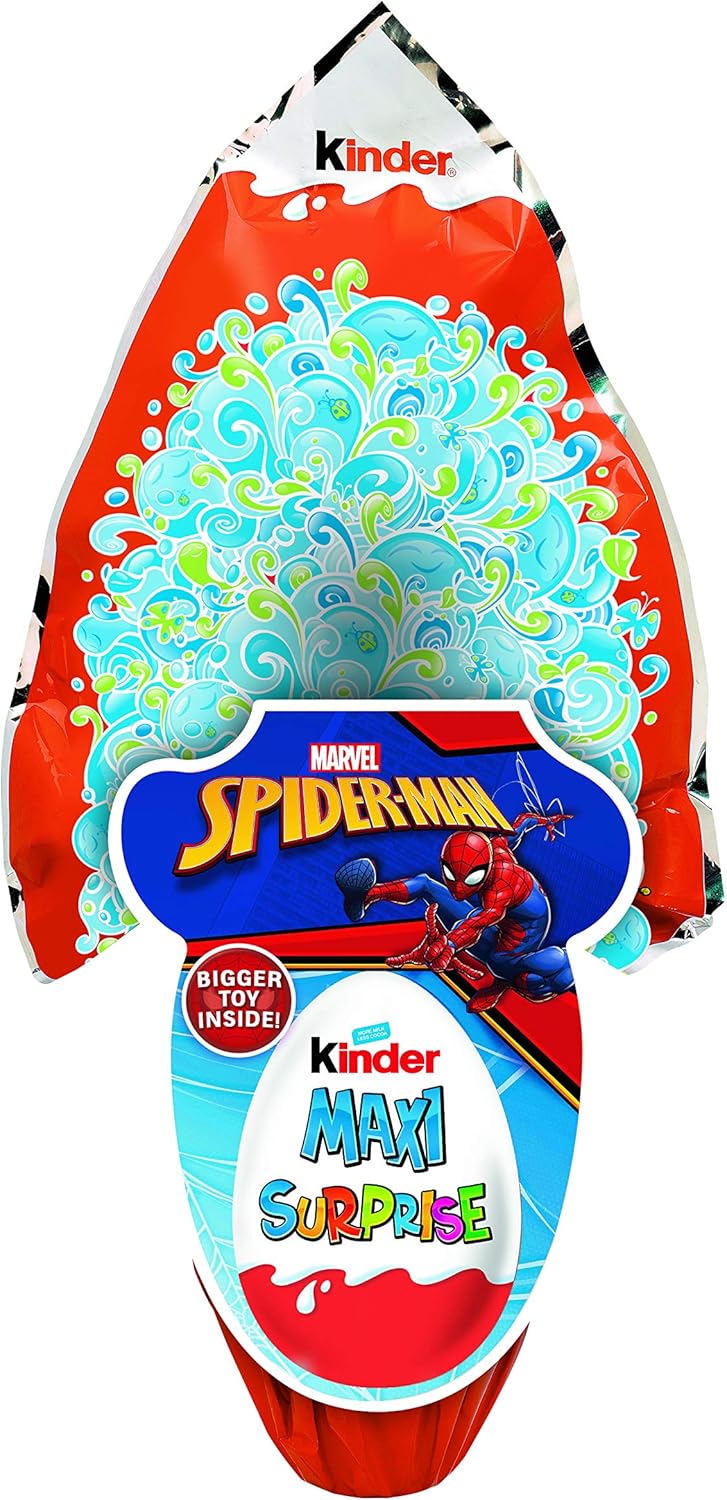 Kinder Huevo de Pascua de chocolate con leche Maxi regalo con juguete sorpresa, 15 g