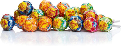 Chupa Chups Mini, Caramelo con Palo de Sabores Variados, 20 x 6 g