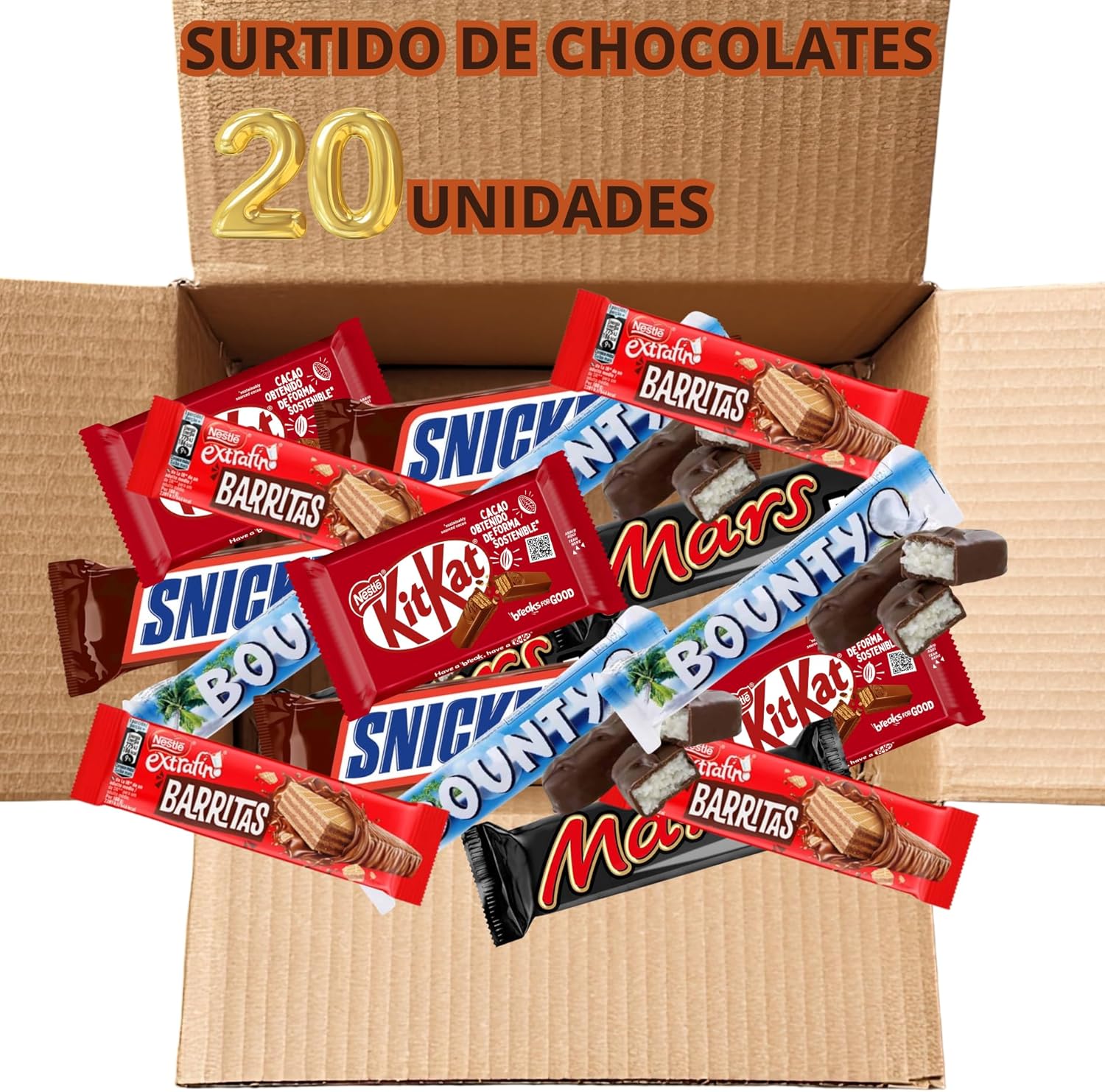 Pack 20 chocolatinas surtidas surtido de chocolates al por mayor Golominas