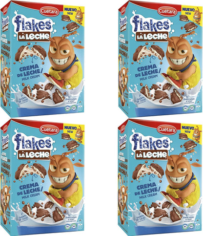 Cuétara Choco Flakes Rellenos de Crema de Leche – Pack 4 Cajas