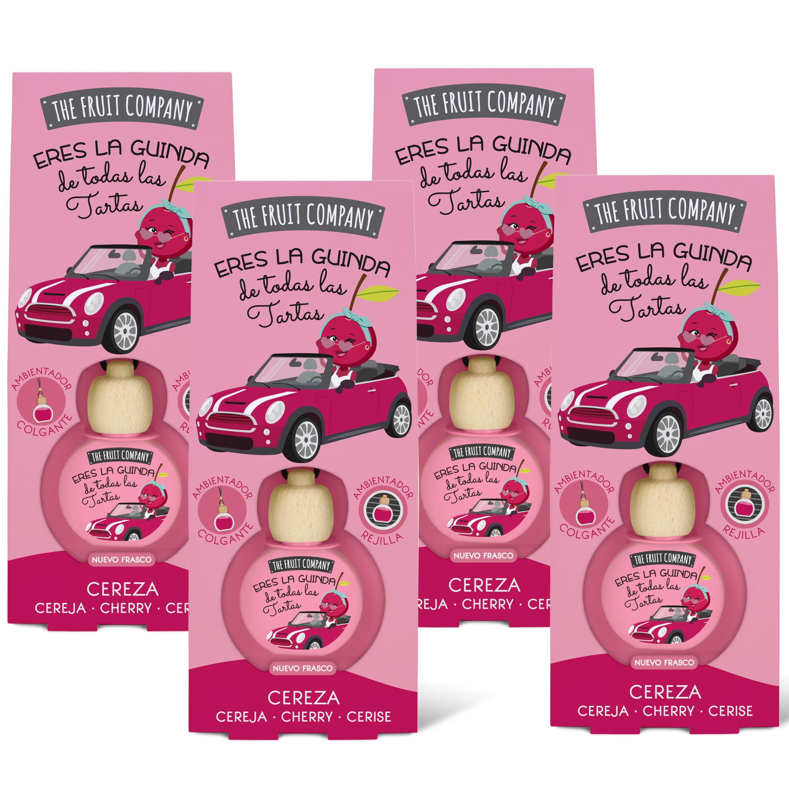 The Fruit Company - ambiebtador de coche  Pack de 4 unidades