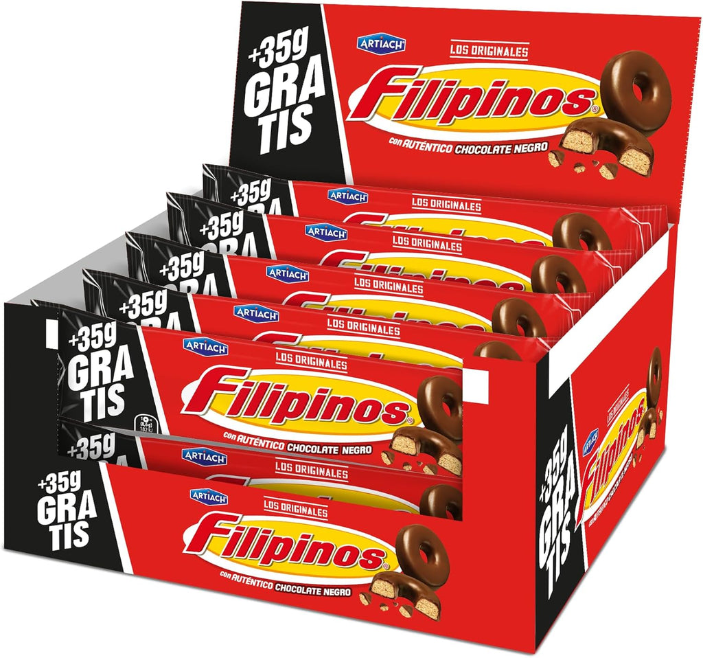 Galletas Filipinos Choco Negro- 93gr + 35gr GRATIS x12