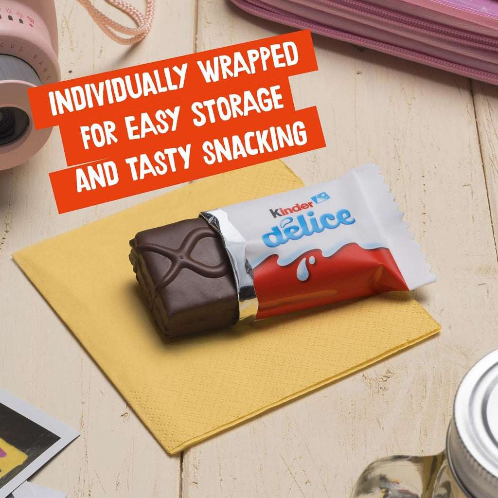 Kinder Délice – Bizcochitos Rellenos de Leche y Cacao (Pack 20 Unidades, 39 g)