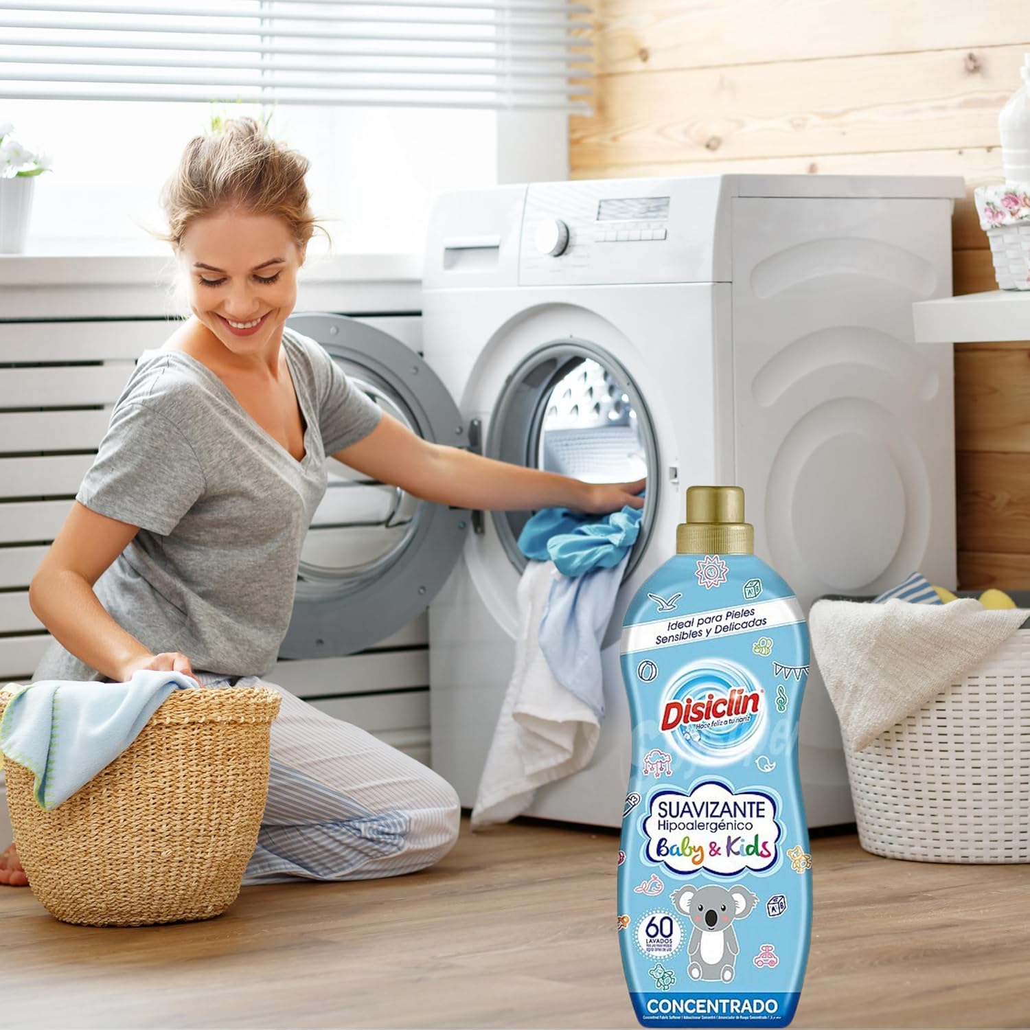 Disiclin Suavizante Concentrado Hipoalergénico Baby & Kids – Pack de 4 Botellas (240 Lavados)